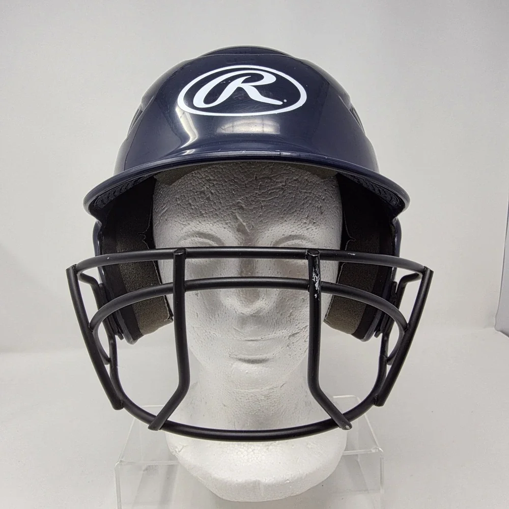 Easton Jnr Batting Helmet w/ Face Mask Royal Blue Silver 6⅜–7⅛ Baseball Softball